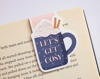 Cosy Winter Mug Magnetic Bookmark - Winter - Book Accessories – Colourful – Page Clip - Reading Gift - Book Lover - Coffee - Hot Chocolate
