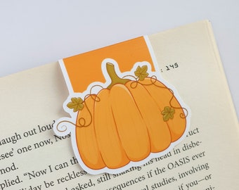 Pumpkin Magnetic Bookmark – Book Accessories – Page Saver – Colourful – Page Clip - Cute - Reading Gift - Book Lover - Fall - Halloween