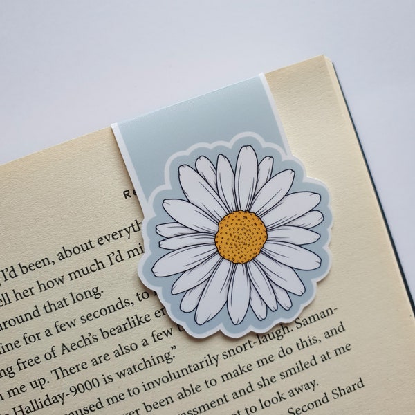 Daisy Magnetic Bookmark - Book Accessories – Page Saver – Colourful – Page Clip - Reading Gifts - Book Lover - Planner Marker - Flowers