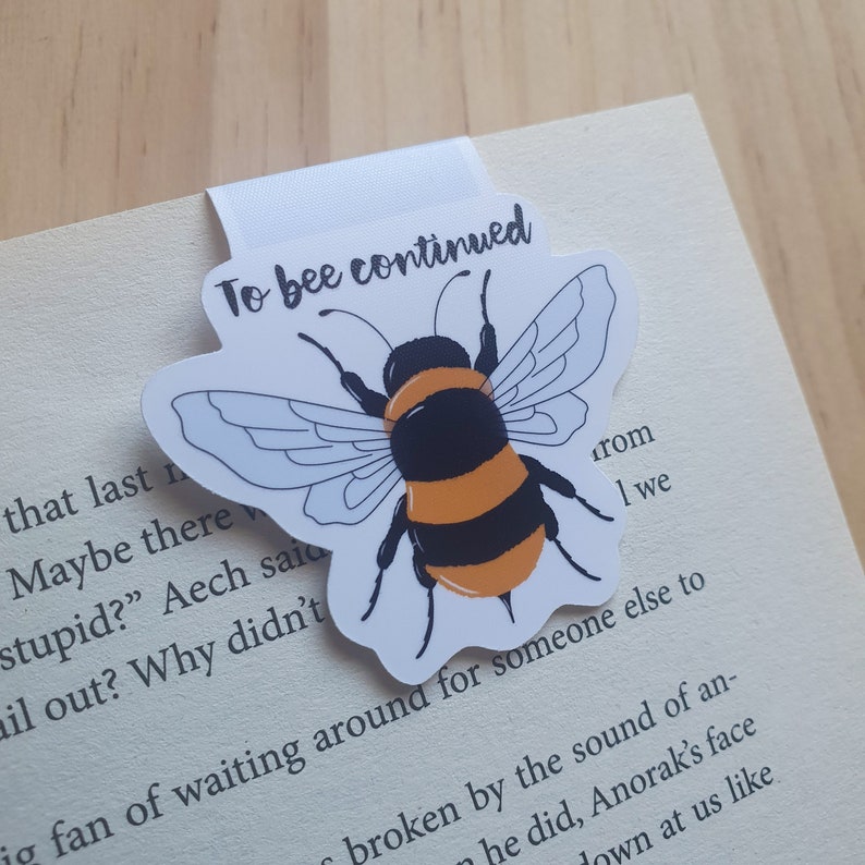 Bee Magnetic Bookmark Book Accessories Page Saver Colourful Page Clip Bumble Bee To Bee Continued Reading Gifts Book Lover image 3