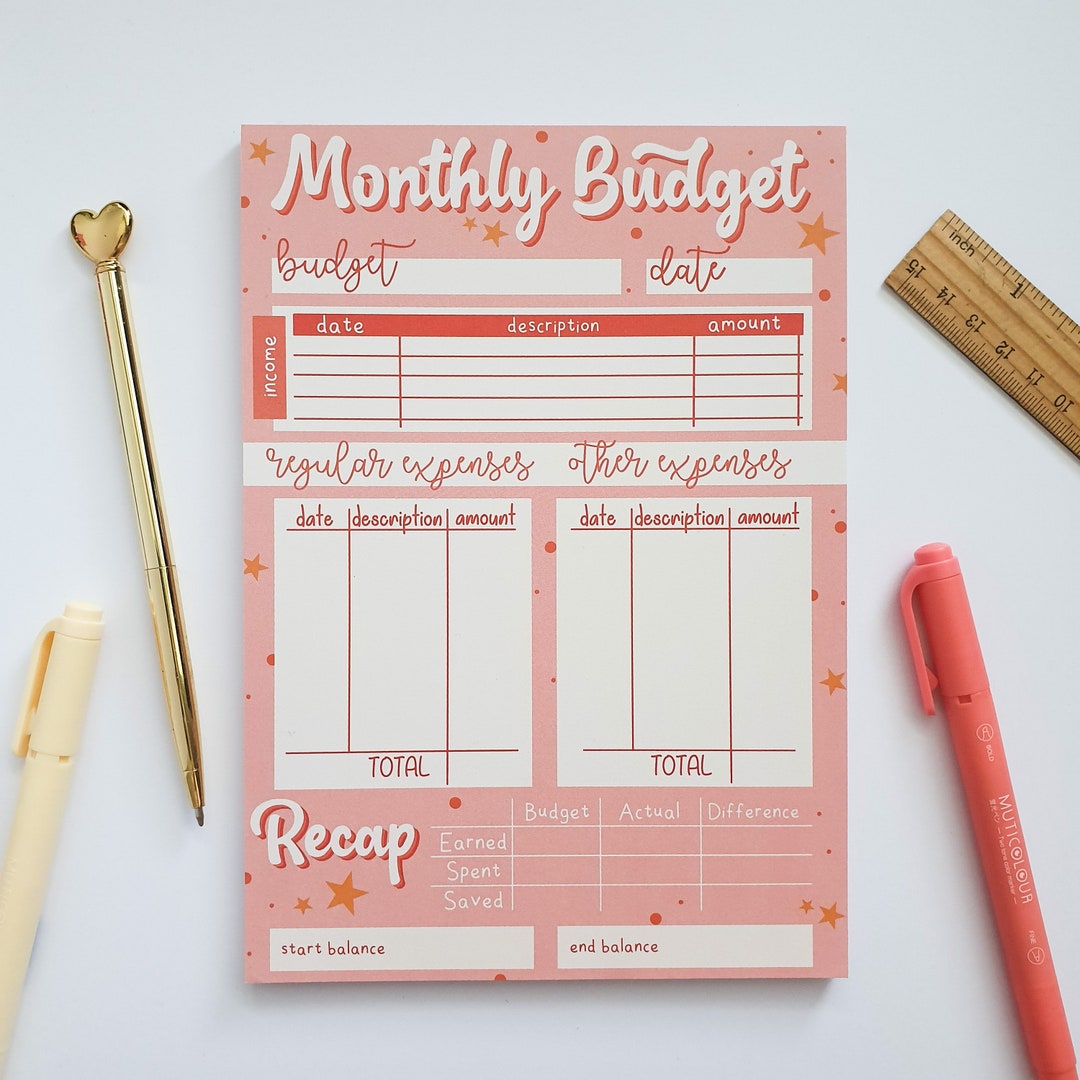 A5 Monthly Budget Planner Aesthetic Planner Money Etsy 日本