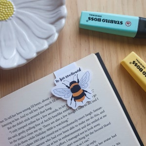Bee Magnetic Bookmark Book Accessories Page Saver Colourful Page Clip Bumble Bee To Bee Continued Reading Gifts Book Lover image 2