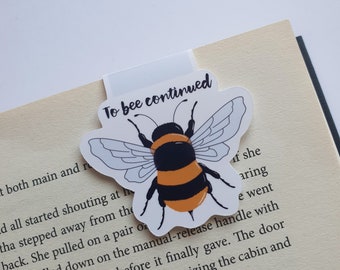 Bee Magnetic Bookmark – Book Accessories – Page Saver – Colourful – Page Clip - Bumble Bee - To Bee Continued - Reading Gifts - Book Lover