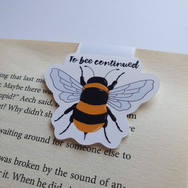 Bee Magnetic Bookmark Book Accessories Page Saver Colourful Page Clip Bumble Bee To Bee Continued Reading Gifts Book Lover image 7