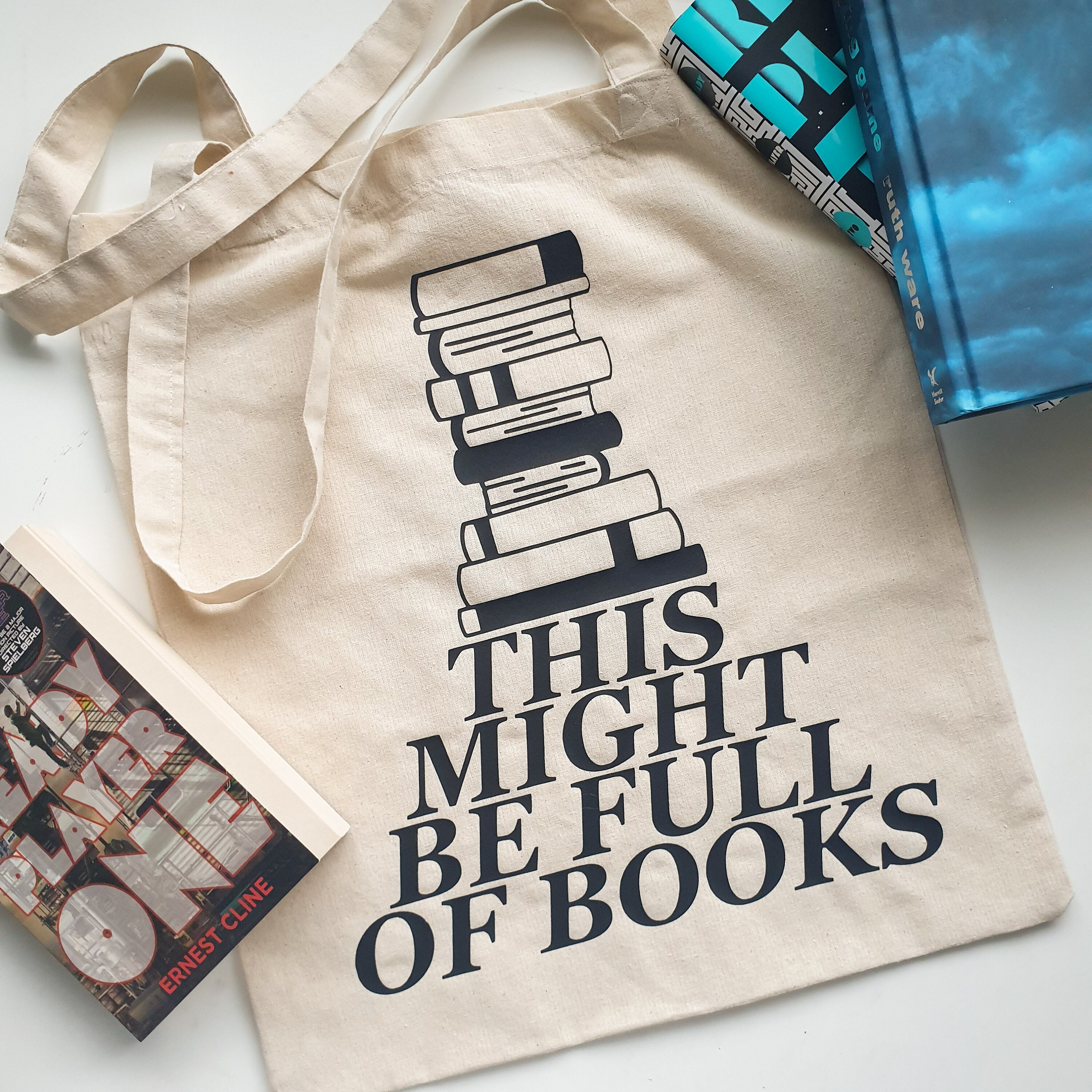 Canvas Tote Book Bag For Readers This Might Be Full Of Books Etsy