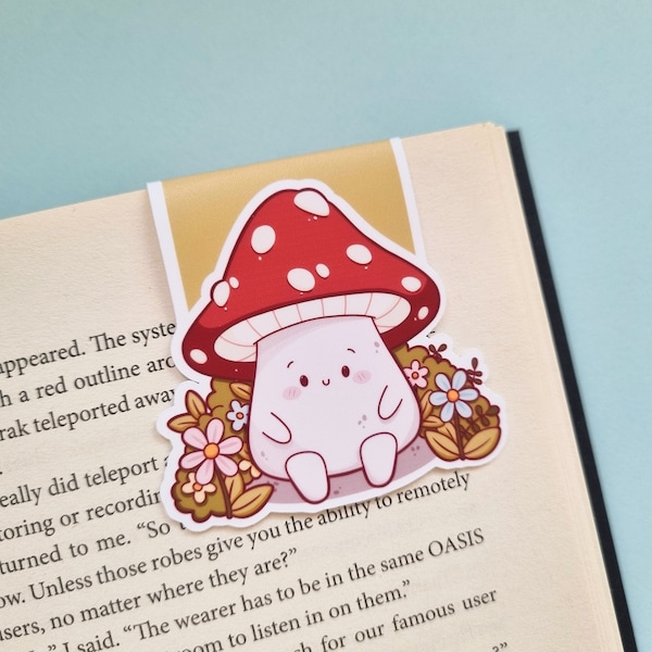 Toadstool Magnetic Bookmark – Mushroom - Book Accessories – Page Saver – Colourful – Page Clip - Reading Gifts - Book Lover - Kawaii - Cute