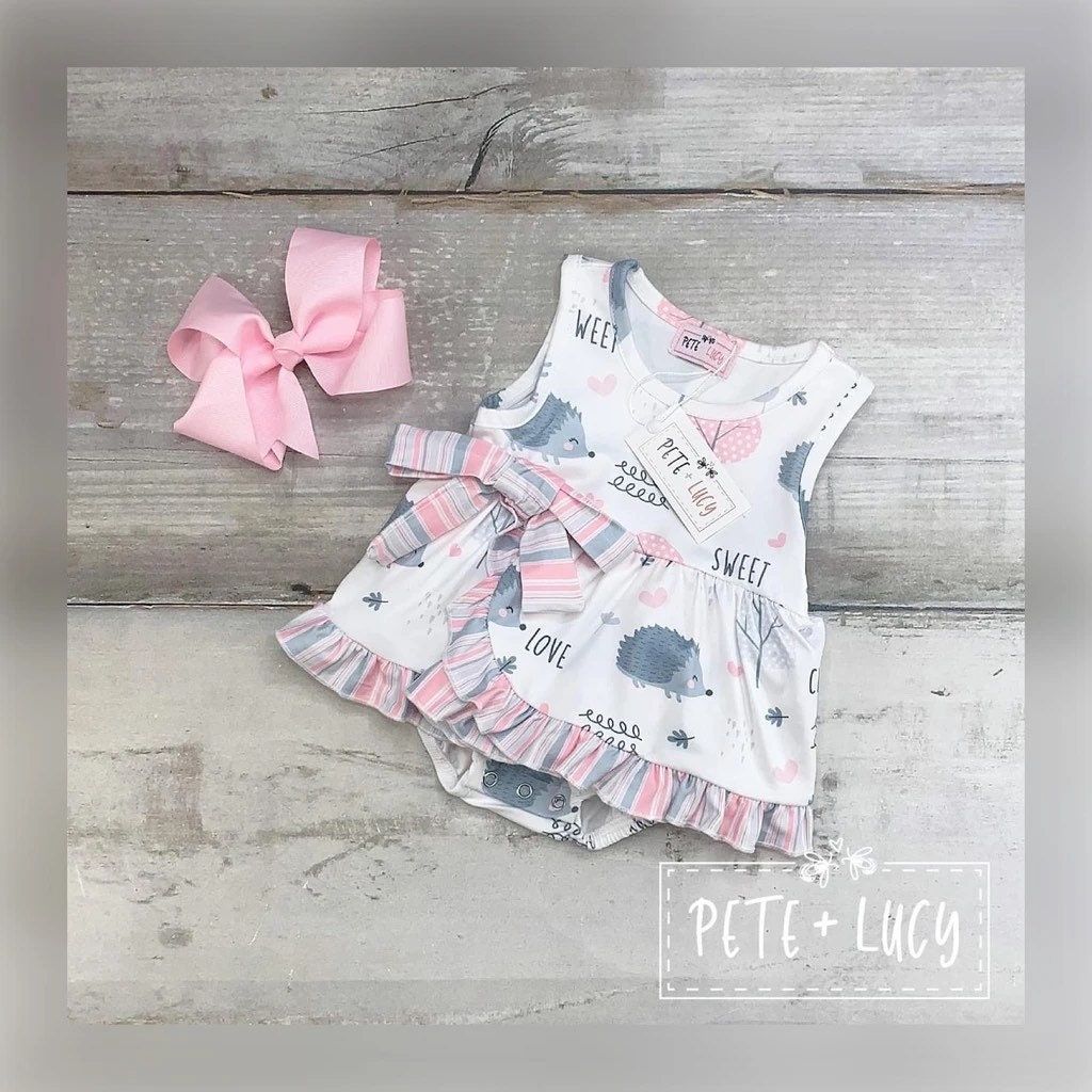 Pete and Lucy Hedgehog Romper Etsy