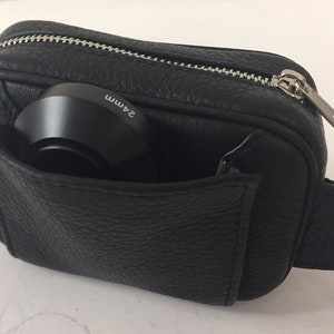 Étui en cuir souple noir avec pochette pour appareils photo Rollei série 35 Livraison gratuite image 4