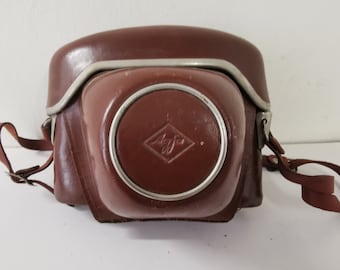 Vintage Leather Camera Case for Ambiflex/Agfaflex Camera Free Shipping!