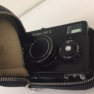 Étui en cuir souple noir avec pochette pour appareils photo Rollei série 35 Livraison gratuite image 6