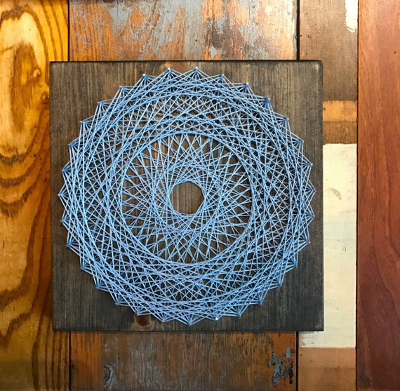 Items similar to Blue Abstract Layered Mandala String Art ...
