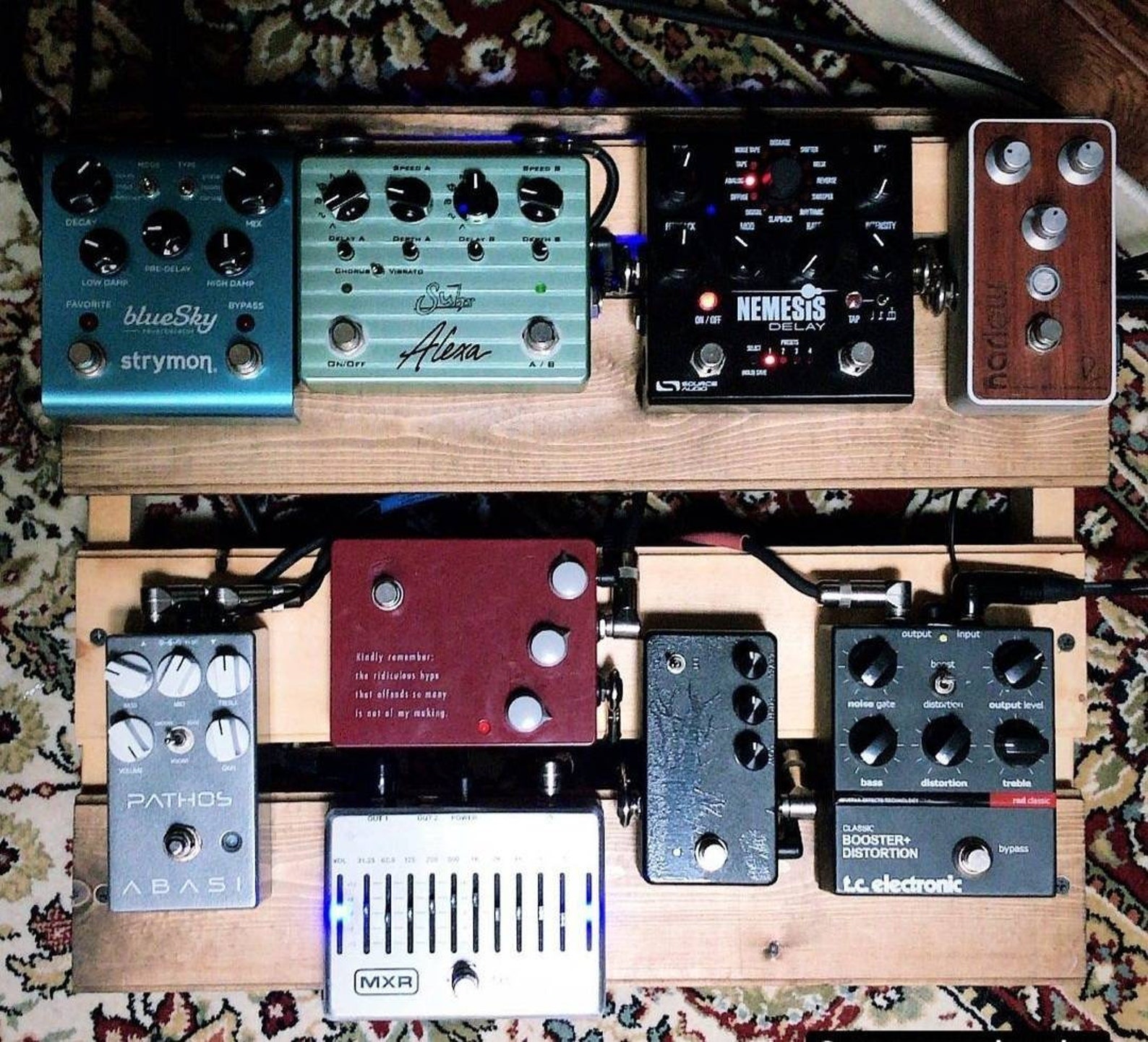 Guitar Pedalboard 2 Tier Etsy