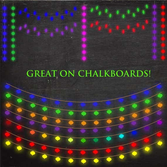 Banner de luzes brilhantes de arco-íris Clipart Clipart de luzes