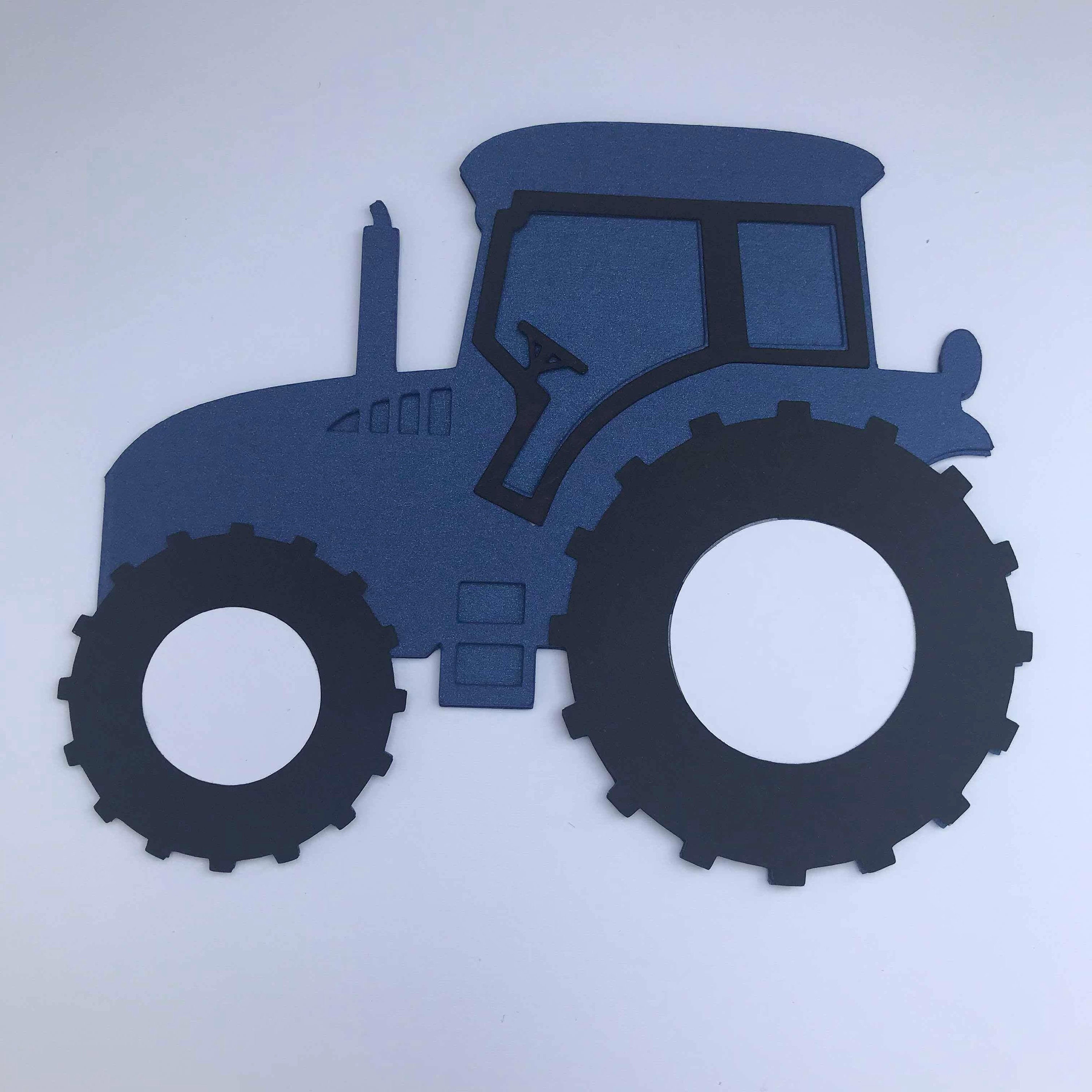 Nouvelle Carte Danniversaire En Forme De Tracteur Bleu Etsy France