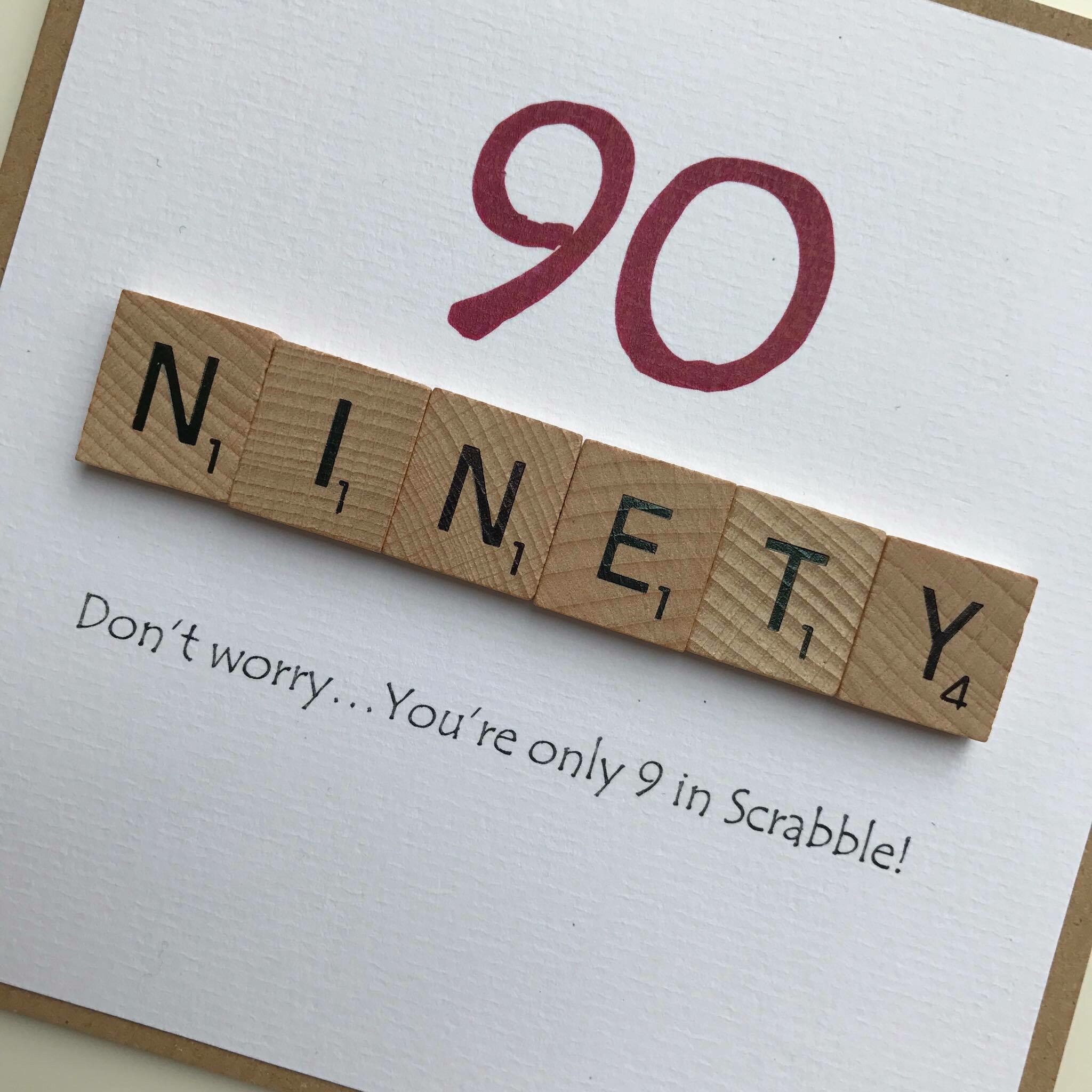 Handmade Scrabble Letter Age Birthday Card General Blank Etsy