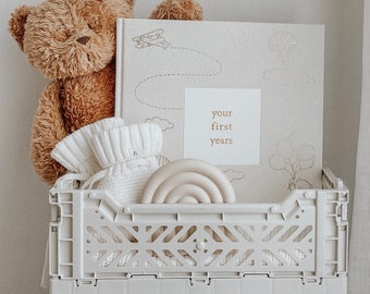 Baby Book | Your First Years | Record Book | Baby Shower Gift | Unisex Gender Neutral Baby Journal | Girl Boy Keepsake | Baby Memory book