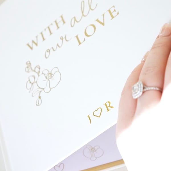 Personalised Wedding Guest Book 'With All Our Love' | Engagement Party | Bridal Shower Gift