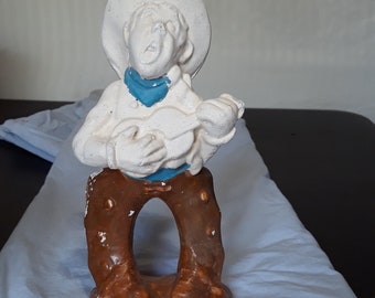 Vintage Chalkware Singing Cowboy Vintage Chalkware Singing Cowboy