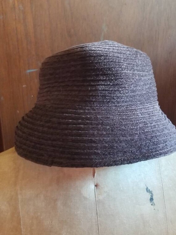 Liz Claiborne Brown BUCKET HAT Vintage 