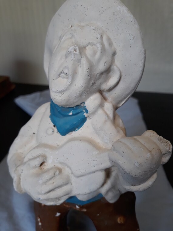 Vintage Chalkware Singing Cowboy Vintage Chalkware Singing Cowboy