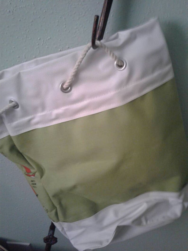Vintage heavy duty BEACH BAG by Lobeco made in Japan tag still attached