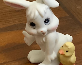 FIGURINA CONIGLIETTO DI PASQUA, Decorazione pasquale vintage, cianfrusaglie pasquali