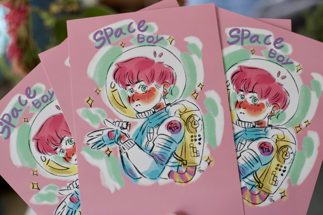 Spaceman Postcards Space Boy | Postcard Print - Etsy