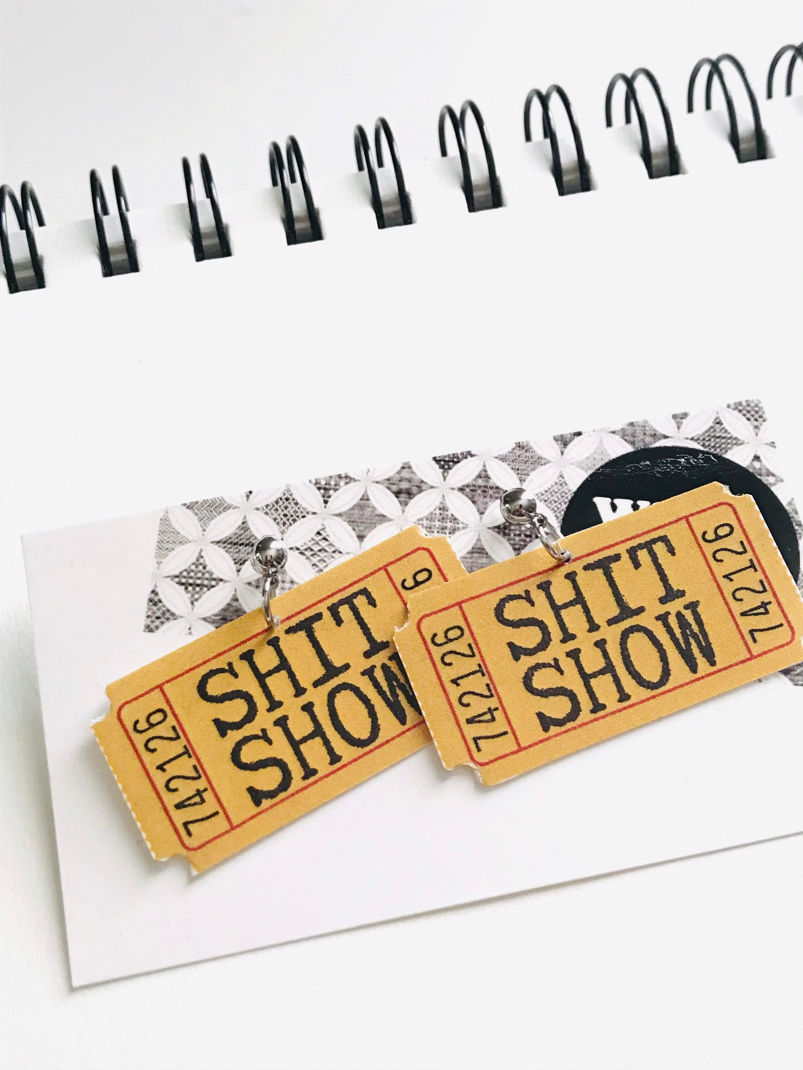 Shit Show Earrings Ticket Earrings Bad Girl Earrings Bad Etsy shit-show-earrings-ticket-earrings-bad-girl-earrings-bad-etsy