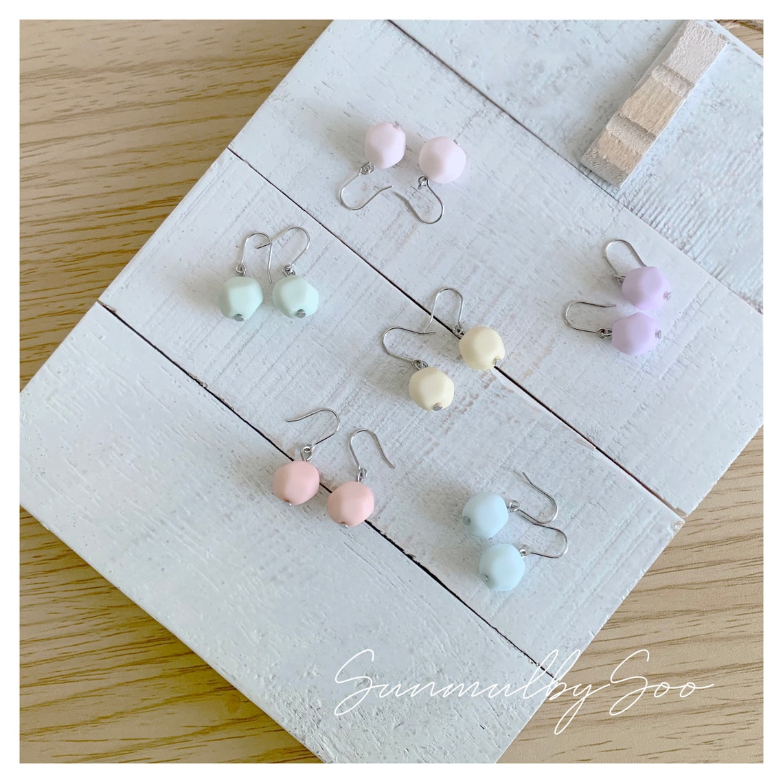 Cute Small Tiny Pastel Color Earrings Mini Kawaii Simple | Etsy