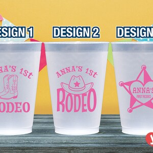 My First Rodeo Party Custom Frosted  Cups (One Color Print Only)