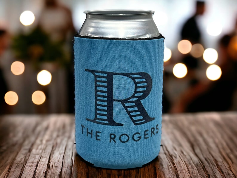 Custom Neoprene Can Coolers, Personalized Huggers, Custom Collapsible Can Coolers For Weddings and Parties - JJ's Party House McAllen