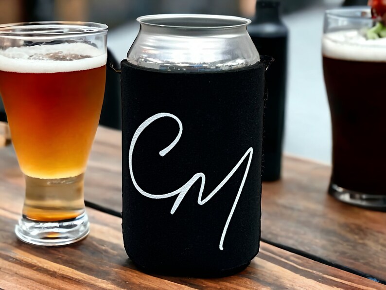 Custom Neoprene Can Coolers, Personalized Huggers, Custom Collapsible Can Coolers For Weddings and Parties - JJ's Party House McAllen