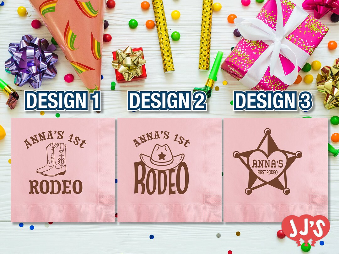 My First Rodeo Personalized Birthday Napkins - Etsy