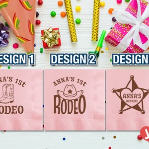 My First Rodeo Personalized Birthday Napkins