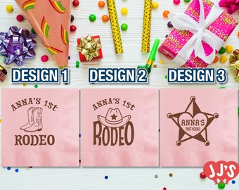 My First Rodeo Personalized Birthday Napkins