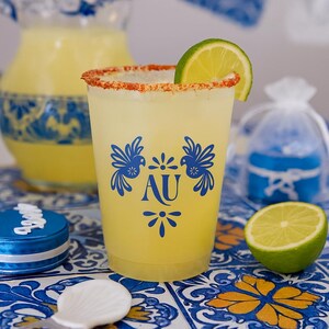 Mexican Love Birds Wedding Cups: Custom Frosted Fiesta Favors image 2