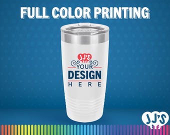 Custom Logo 20oz Tumbler | Full Color Personalized Travel Mug