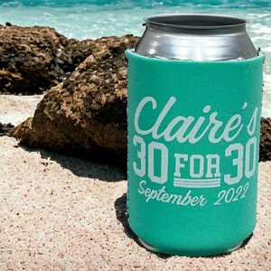 Custom Neoprene Can Coolers, Personalized Huggers, Custom Collapsible Can Coolers For Weddings and Parties - JJ's Party House McAllen