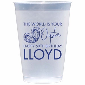 Boat Captain Retirement Custom Printed Party Frosted Flex Shatterproof Cups (One Color Print Only) 12oz and 16oz