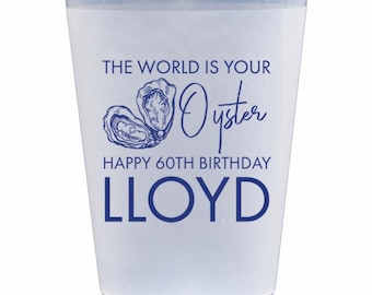 Boat Captain Retirement Custom Printed Party Frosted Flex Shatterproof Cups (One Color Print Only) 12oz and 16oz