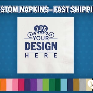 Custom Logo Napkins, Personalized Party Decor