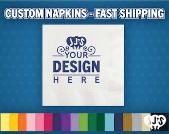 Custom Logo Napkins, Personalized Party Decor