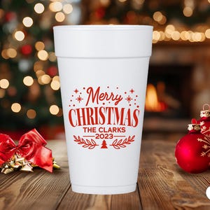 Classic Christmas Custom Foam Cups