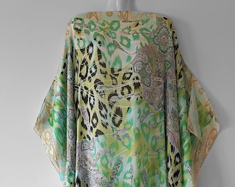 Summer Beach Dress - Beach Kaftan Dress - Plus Size Beach Dress - Caftan Dress - Plus Size Kaftan Cover Up Dress - Green Beach Kaftan Dress