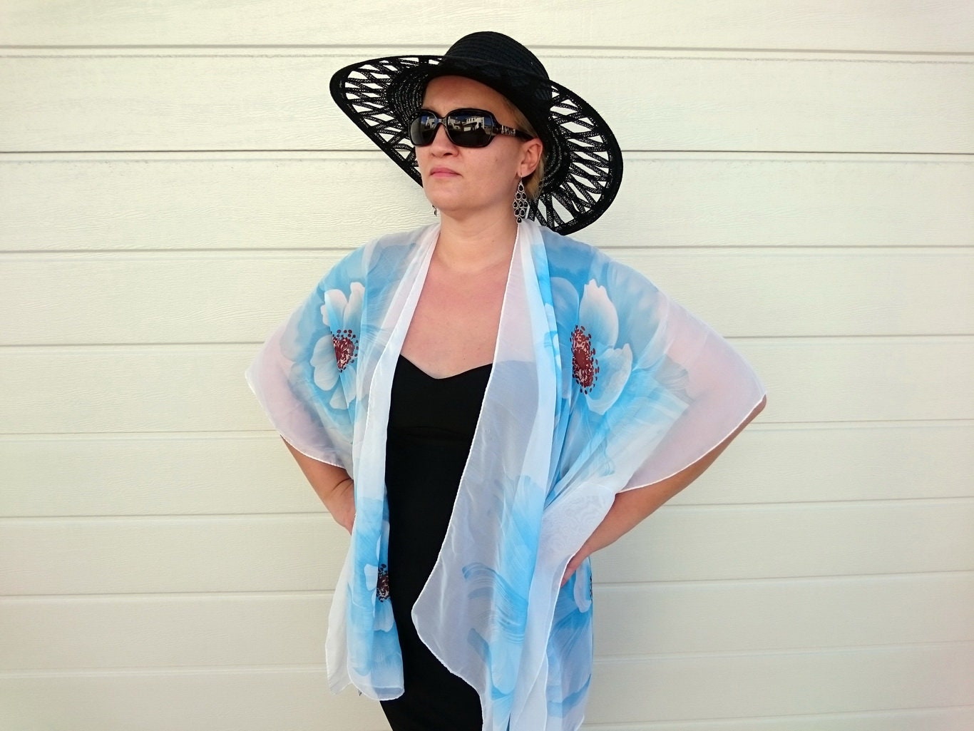 plus size chiffon kimono jacket