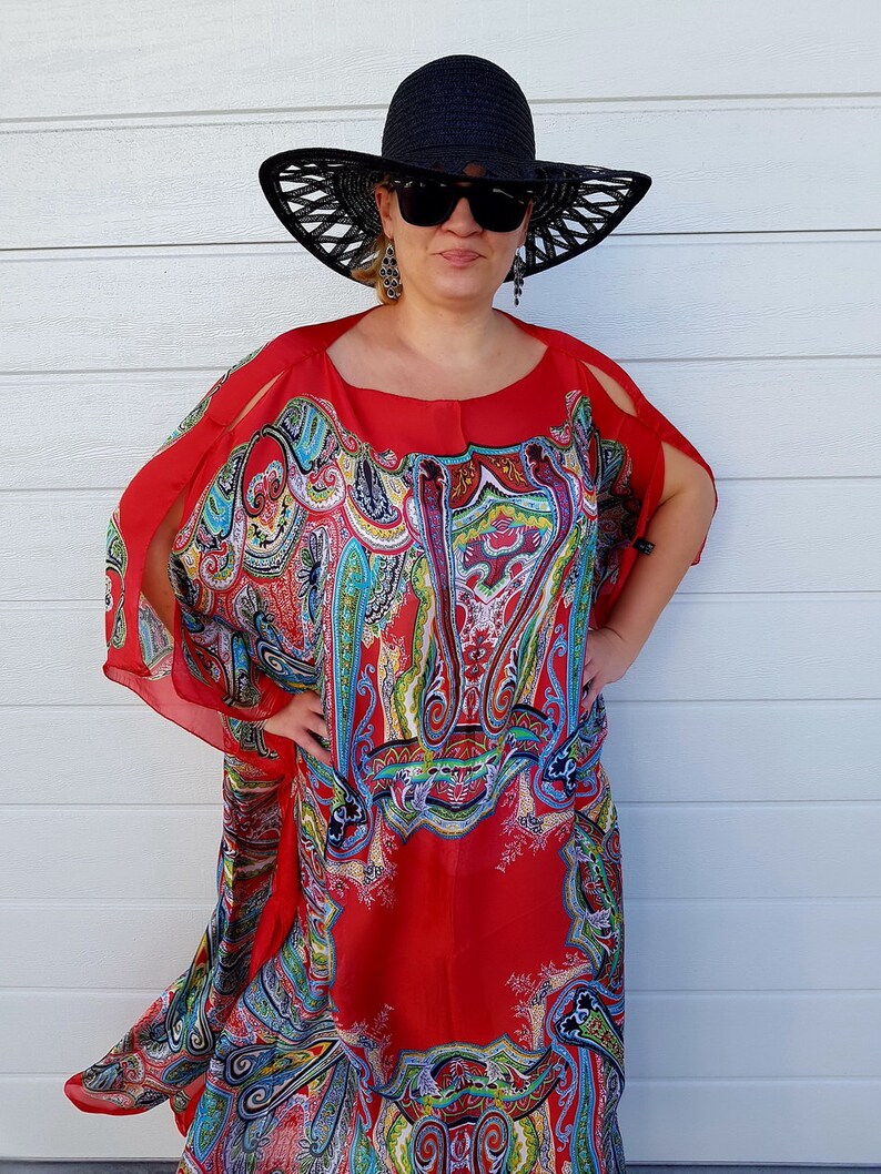 red and white kaftan