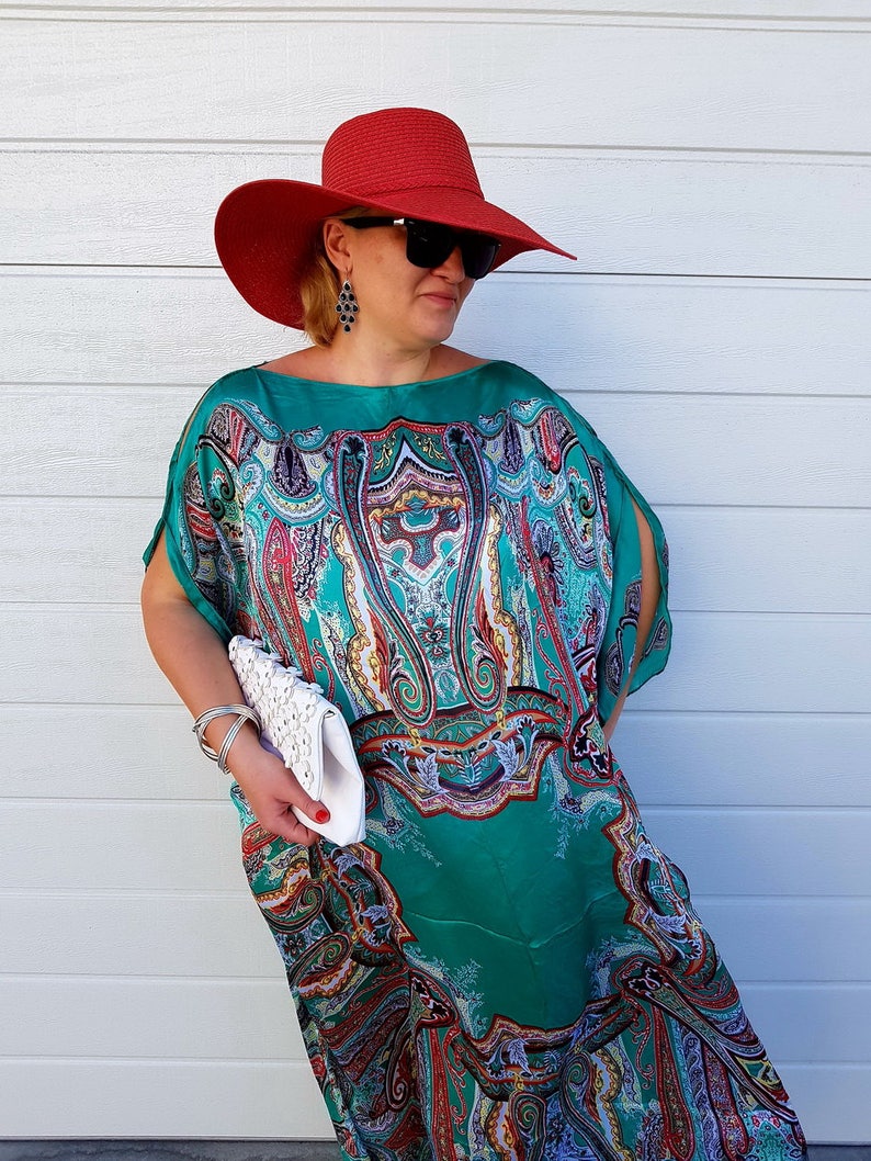 Mermaid Maxi Summer Dress Beach Kaftan Plus Size Kaftan Etsy