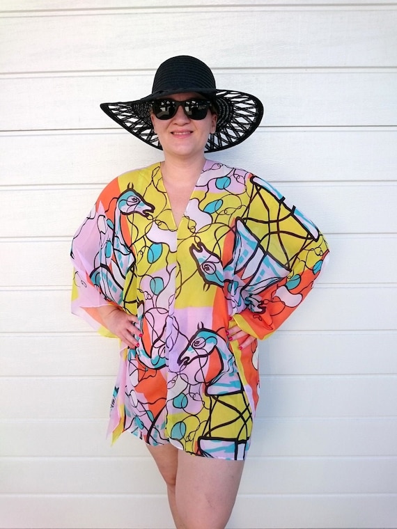 yellow kaftan top