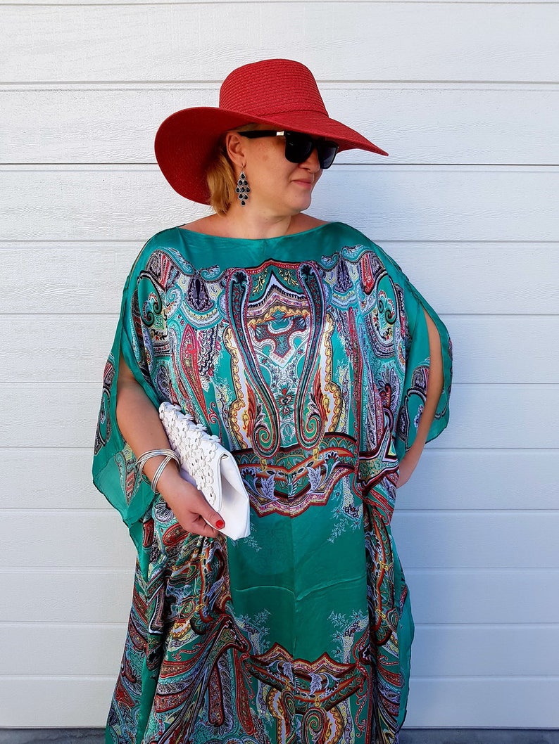 Mermaid Maxi Summer Dress Beach Kaftan Plus Size Kaftan Etsy