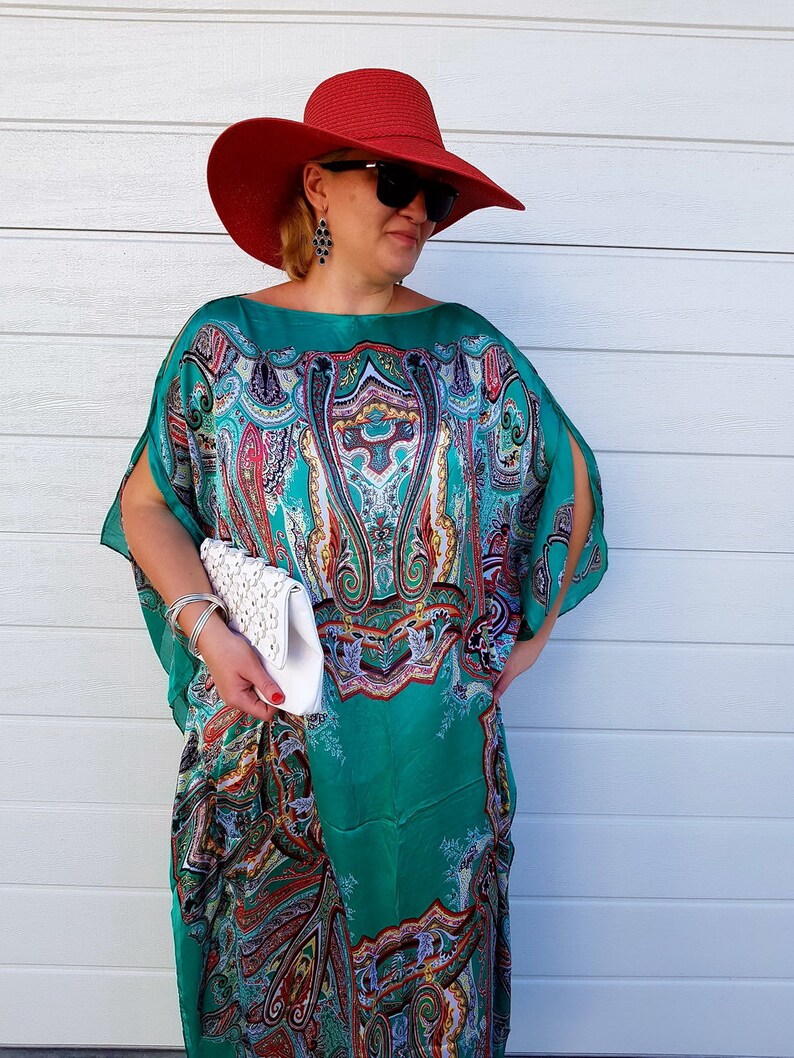 Mermaid Maxi Summer Dress Beach Kaftan Plus Size Kaftan Etsy